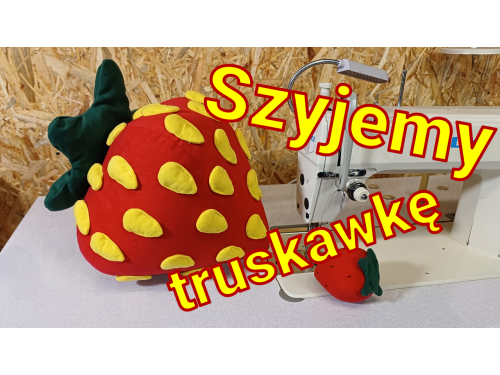 Poduszka truskawka - wykrój do szycia